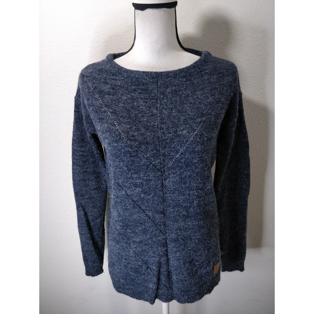 3/$20 ASOS Blend She She Dares Blue Eyelet Fuzzy Knit Pullover Sweater Size XS